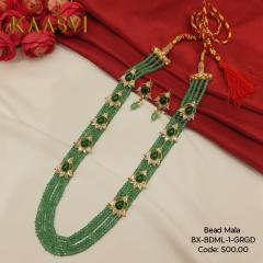 Bead Mala-1-Green Gold